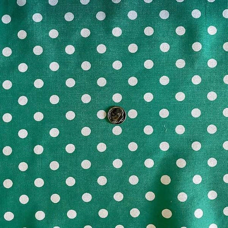 Small Polka Dot Poly Cotton Fabric - Multi-Color Polka Dots, 60" Width