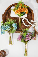 14" Artificial Hydrangea/Berry Bush Spray