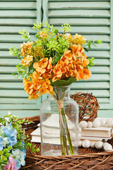 14" Artificial Hydrangea/Berry Bush Spray