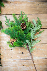 24” Real Touch Norfolk Spruce Juniper Spray