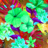 Printed Spandex Celestial Floral Fabric