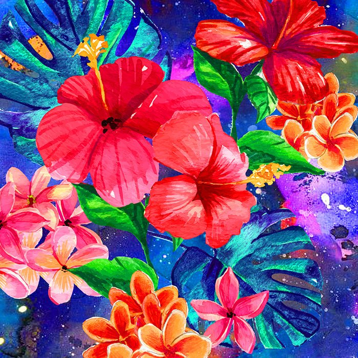 Printed Spandex Celestial Floral Fabric