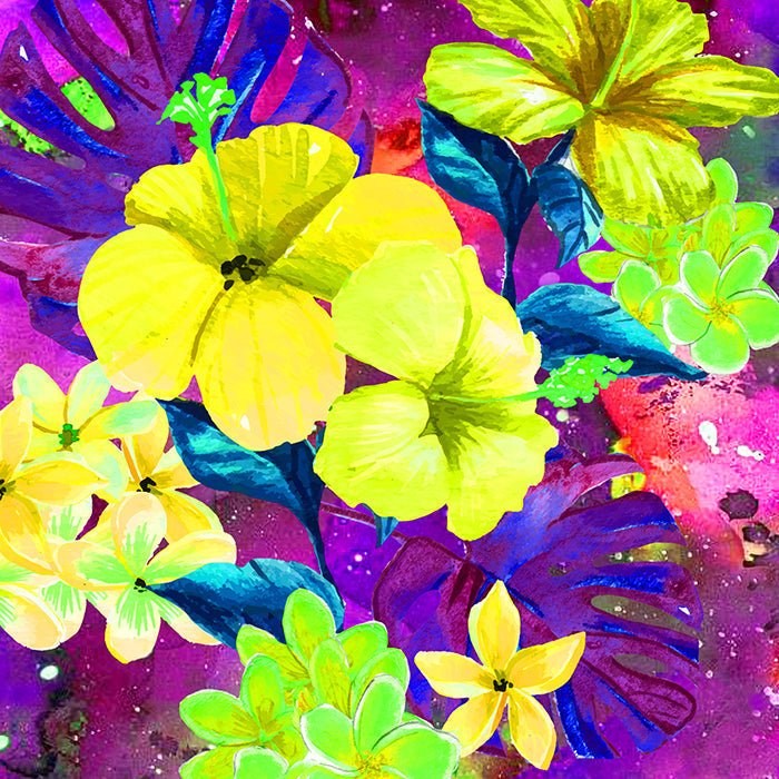 Printed Spandex Celestial Floral Fabric