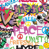 Printed Spandex Graffiti Street Art Activewear Fabric