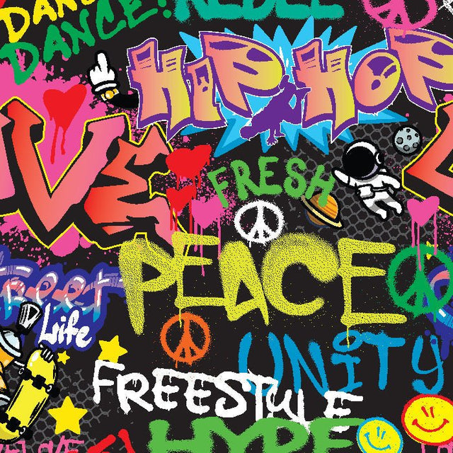 Printed Spandex Graffiti Street Art Activewear Fabric