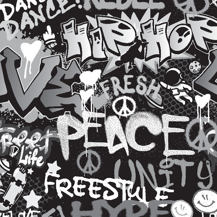 Printed Spandex Graffiti Street Art Activewear Fabric
