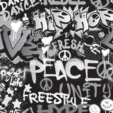 Printed Spandex Graffiti Street Art Activewear Fabric