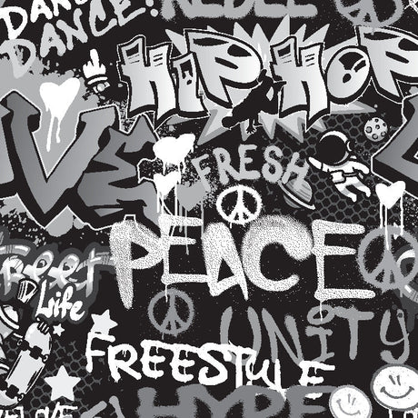Printed Spandex Graffiti Street Art Activewear Fabric