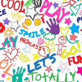 Printed Spandex Fabric Kids Word Play