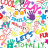 Printed Spandex Fabric Kids Word Play