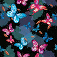 Printed Spandex Watercolor Butterflies