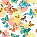Printed Spandex Watercolor Butterflies