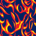 Printed Spandex Flames Fabric for Activewear