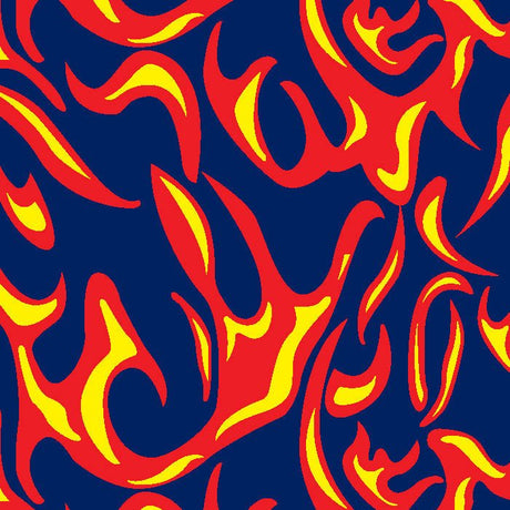 Printed Spandex Flames Fabric for Activewear