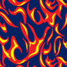 Printed Spandex Flames Fabric for Activewear