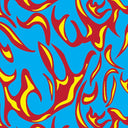 Printed Spandex Flames Fabric for Activewear