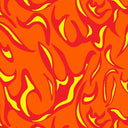 Printed Spandex Flames Fabric for Activewear