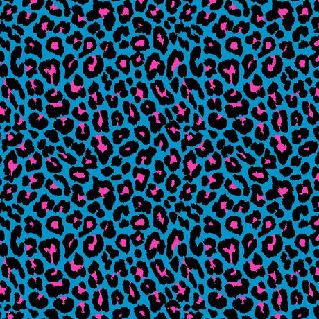 Leopard Print Spandex Fabric Pink/Yellow