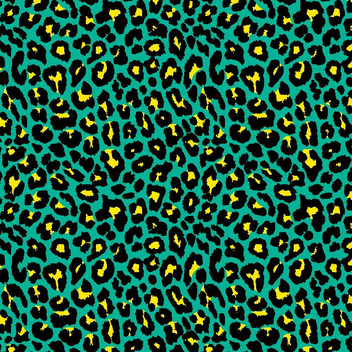 Leopard Print Spandex Fabric Pink/Yellow