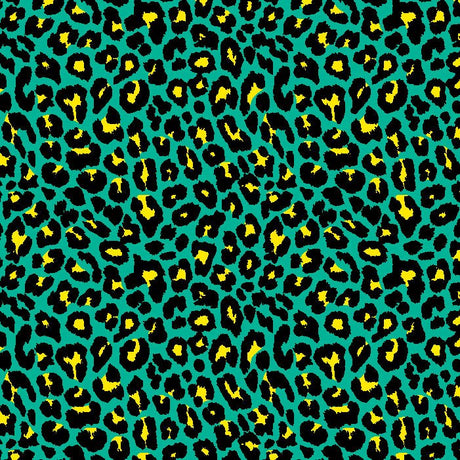Leopard Print Spandex Fabric Pink/Yellow