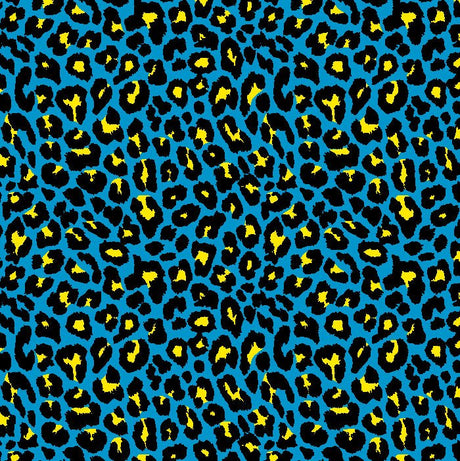 Leopard Print Spandex Fabric Pink/Yellow