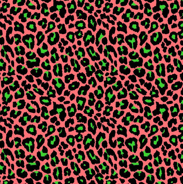 Leopard Print Spandex Fabric Pink/Yellow