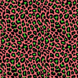 Leopard Print Spandex Fabric Pink/Yellow