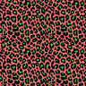 Leopard Print Spandex Fabric Pink/Yellow