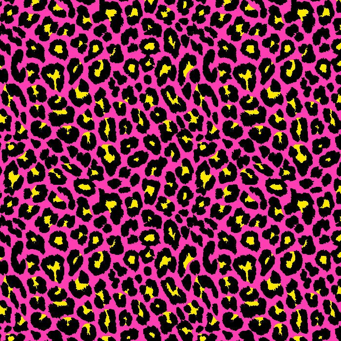 Leopard Print Spandex Fabric Pink/Yellow
