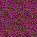 Leopard Print Spandex Fabric Pink/Yellow