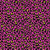 Leopard Print Spandex Fabric Pink/Yellow