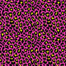 Leopard Print Spandex Fabric Pink/Yellow