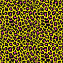 Leopard Print Spandex Fabric Pink/Yellow