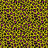 Leopard Print Spandex Fabric Pink/Yellow