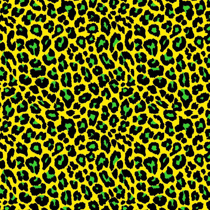 Leopard Print Spandex Fabric Pink/Yellow