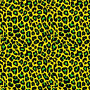 Leopard Print Spandex Fabric Pink/Yellow