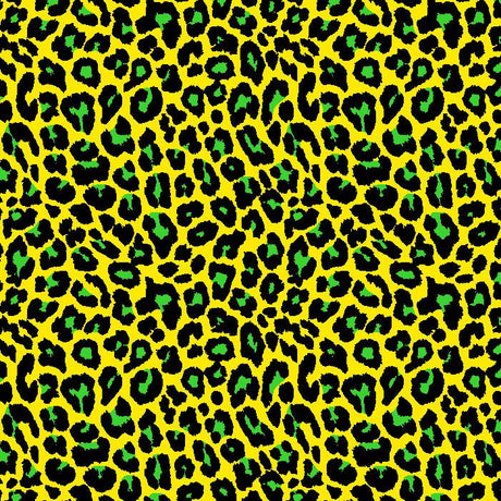 Leopard Print Spandex Fabric Pink/Yellow