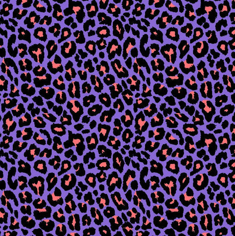 Leopard Print Spandex Fabric Pink/Yellow