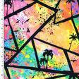 Printed Spandex Neon Splatter Compression Tricot
