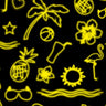 Printed Spandex Neon Summer Fabric