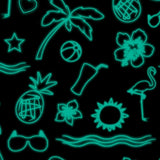 Printed Spandex Neon Summer Fabric