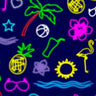 Printed Spandex Neon Summer Fabric