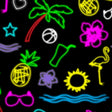 Printed Spandex Neon Summer Fabric