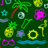 Printed Spandex Neon Summer Fabric