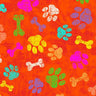 Printed Spandex Paws and Bones Pet Pattern