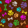 Printed Spandex Paws and Bones Pet Pattern