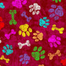 Printed Spandex Paws and Bones Pet Pattern