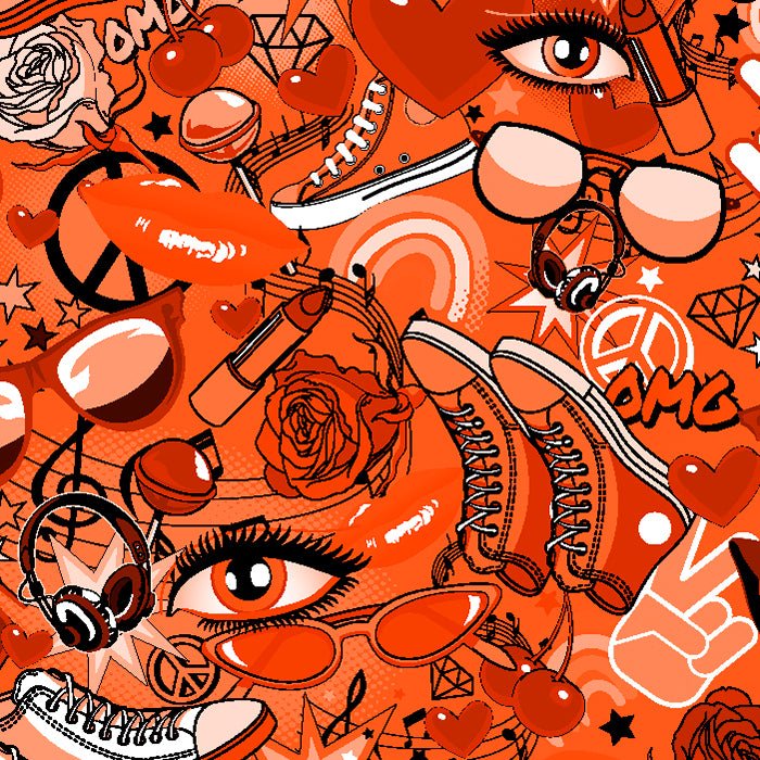 Printed Spandex Teen Pattern Fabric