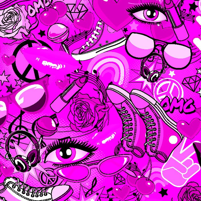 Printed Spandex Teen Pattern Fabric