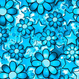 Printed Spandex Flower Stars Fabric